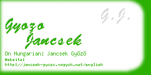 gyozo jancsek business card